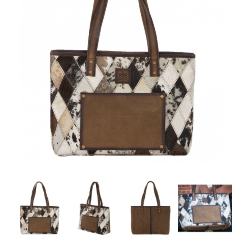 STS Ranchwear Diamond Cowhide purse